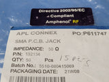 (1 PC) 132134 AMPHENOL RF Conn SMA RCP 0Hz to 18GHz 50Ohm Solder ST Gold