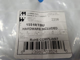 (1 PC) 1551RTBU HAMMOND BOX ABS TRN BLUE 1.97"L X 1.97"W ROHS