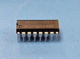 (5PC) MC14551BCP Single-Ended Multiplexer, 4 Func, 2 Channel, CMOS, PDIP16