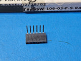 (10 PCS) SSW-106-03-F-S-RA-003 SAMTEC CONN RCPT 6POS 0.1 GOLD PCB R/A