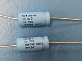 (2 PCS) NLW1810A Aluminum Electrolytic Cap 50uF 50V 20% 105°C Axial ROHS