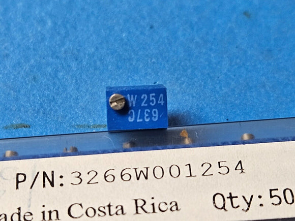 (2 PCS) 3266W-1-254 BOURNS TRIMMER 250KOHM 0.25W PC PIN TOP