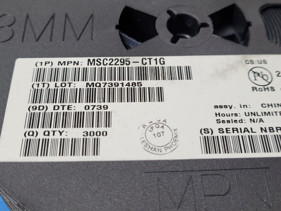 (200 PCS) MSC2295-CT1G Trans GP BJT NPN 20V 0.03A 3-Pin SC-59 T/R ROHS