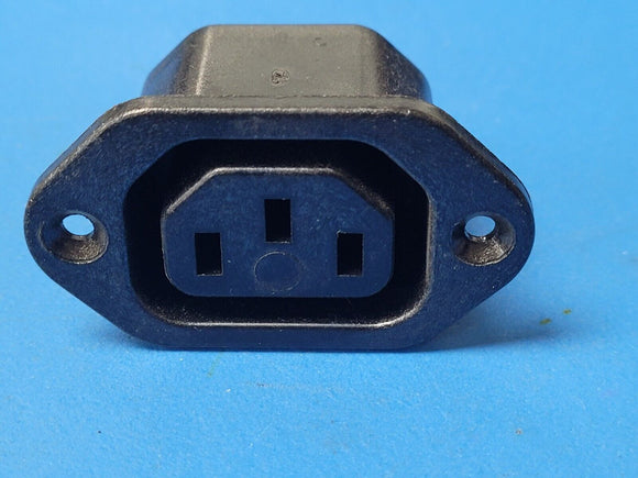 (1PC) EAC305 Switchcraft Female Panel Mount Connector 15A @ 250V AC, IEC320 Type