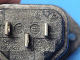 (1PC) EAC305 Switchcraft Female Panel Mount Connector 15A @ 250V AC, IEC320 Type