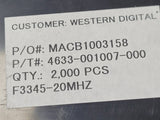 (50 PCS) F3345-200 FOX Crystal Oscillator 20MHz 5V 50pF 4-Pin SMD