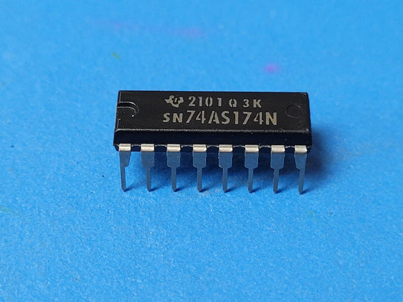 (1 PC) SN74AS174N TI Flip Flop 1 Element D-Type 6 Bit Positive Edge 16-DIP