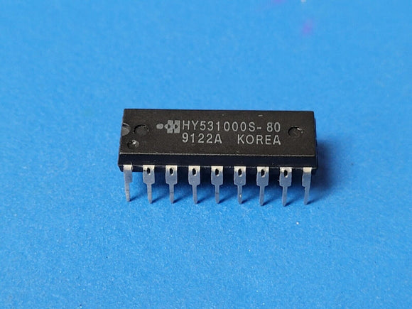 (1 PC) HY531000S-80 HYUNDAI Fast Page DRAM, 1MX1, 80ns, CMOS, PDIP18