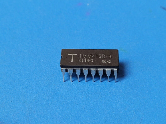 (2 PCS) TMM416D-3 TOSHIBA Page Mode DRAM, 16KX1, 200ns, MOS, CDIP16
