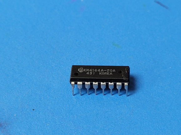 (2 PCS) KM4164A-20N, KM4164A-20AN SAMSUNG Page Mode DRAM 64KX1 200ns MOS PDIP16