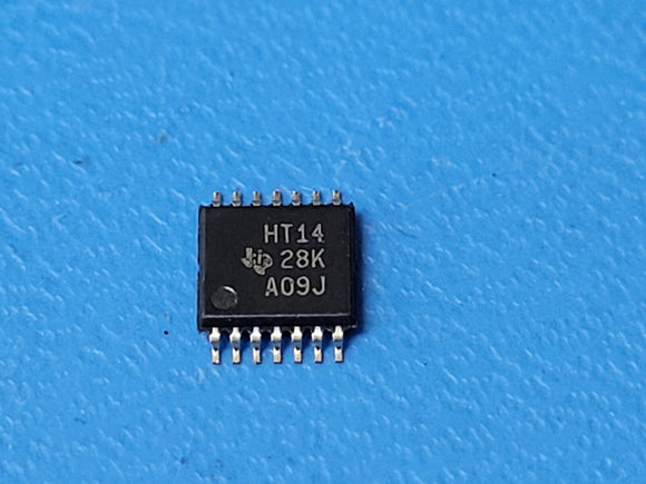 (25 PCS) SN74HCT14PWR TI Inverter IC 6 Channel Schmitt Trigger 14-TSSOP