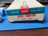 (1PC) WBR1000-50 CDE Aluminum Electrolytic Cap 1000uF 50V Axial Industrial Grade