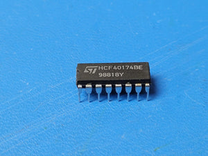 (5PC) HCF4017BE STMICRO Decade Counter Positive Edge Triggered 10-Bit CMOS PDP16