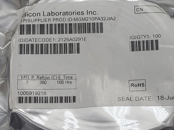 (100 PC) MGM210PA32JIA2R Silicon Labs RF TXRX MOD 802.15.4 BT CHIP SMD ROHS