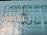 (5 PCS) M39003/01-2295J Hermetically Sealed Tantalum Cap. 47µF 20V 10% Axial