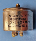 RP161SA103KK Ohmite Rheostat, 10kohm, 50ma Slot Adjust M22/06-002915A