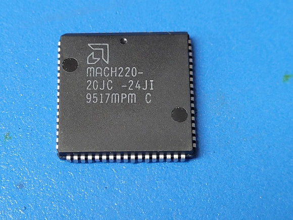 (1 PC) MACH220-20JC/24JI AMD EE PLD, 20ns/29ns, 96-Cell, CMOS, PLCC68