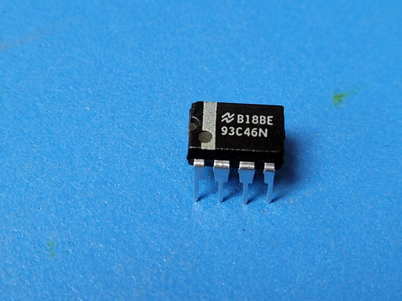 (1 PC) 93C46N NSC EEPROM, 64X16, Serial, CMOS, PDIP8
