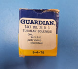 (1) T4X7-I-24D Guardian Tubular Solenoid Intermittent Cycle 24VDC