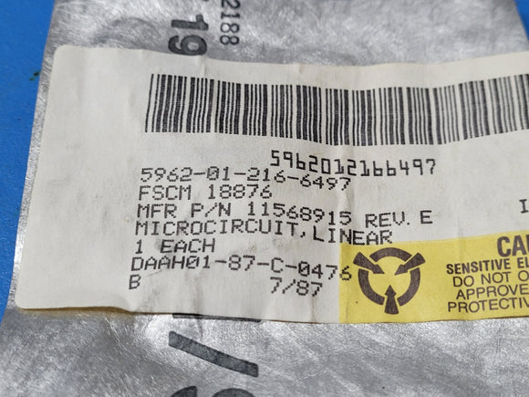 (1 PC) 5962-01-216-6497 (11568915) RAYTHEON Microcircuit Linear