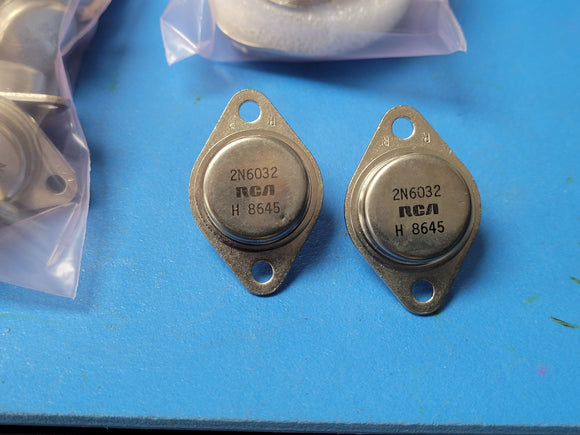 (1 PC) 2N6032 RCA TRANS NPN 90V 50A TO-3