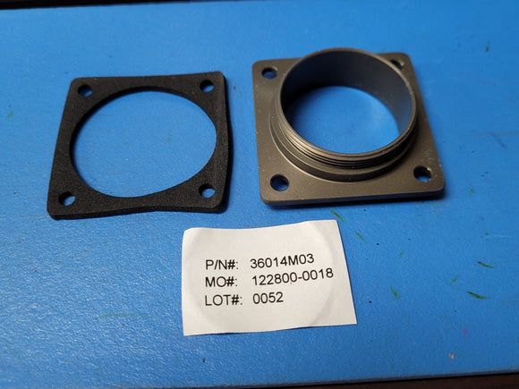 (1PC) 35-36014M03 MOLEX Standard Circular Conn SQ. FLANGE BACKSHELL W/GASKET