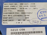 (10 PCS) SMP5025-222K Gowanda Electronics 22uH MOLDED UNSHIELDED INDUCTOR