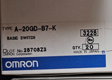 (1PC) A-20GD-B7-K OMRON Snap Action, Spring Plunger, Spdt, 20A 500V
