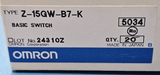 (1PC) Z-15GW-B7-K OMRON Snap Acting/Limit Switch, SPDT, 15A, 14VDC, Hinge Lever