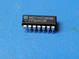 (5 PCS) MC74HC08AN MOT AND Gate 4-Element 2-IN CMOS PDIP-14