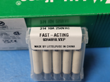 (5 PCS) 0314010-VXP 314010P LITTELFUSE FUSE CERM 10A 250VAC 125VDC 3AB