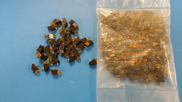 (10 PCS) 550-2306 DIALIGHT CBI LED Uni-Color Yellow 585nm 2-Pin