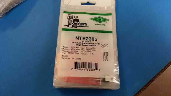 (1 PC) NTE2385, ECG2385, MOSFET, N-Channel, Enhancement Mode High Speed Switch