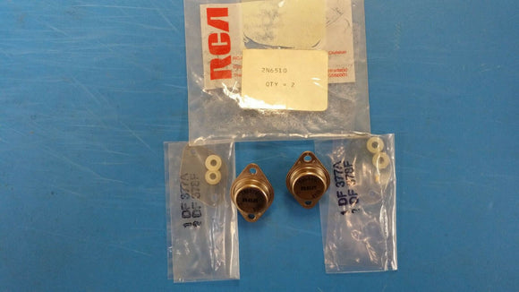 (1 PC) 2N6510 RCA Trans GP BJT NPN 325V 10A 3-Pin(2+Tab) TO-3