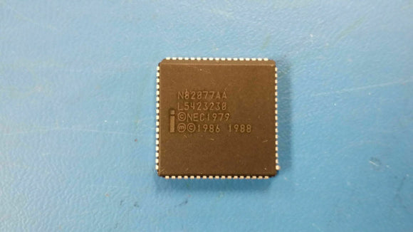 (2 PCS) N82077AA INTEL 1Mbps, FLOPPY DISK DRIVE CONTROLLER, PLCC68 PIN