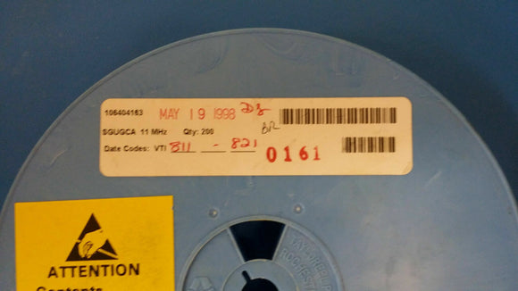 (2 PCS) SGUGCA11MHZ VECTRON VCXO CLOCK 11MHz CMOS/TTL OUTPUT