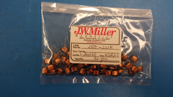 (10 PCS) 3500-222K JW MILLER Fixed RF Inductors 2200uH 10%