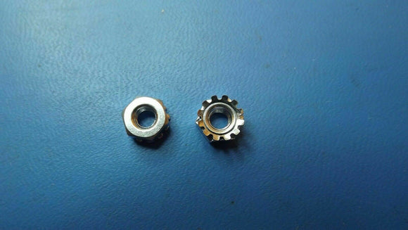 (100PCS) #10-32 NUT-HEX-EXLK-10-32-KEPSZ STAR LOCK HEX NUT
