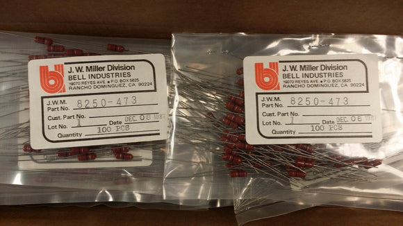 (10 PCS) 8250-473 JW MILLER Fixed Shielded RF Inductors 47mH 10%