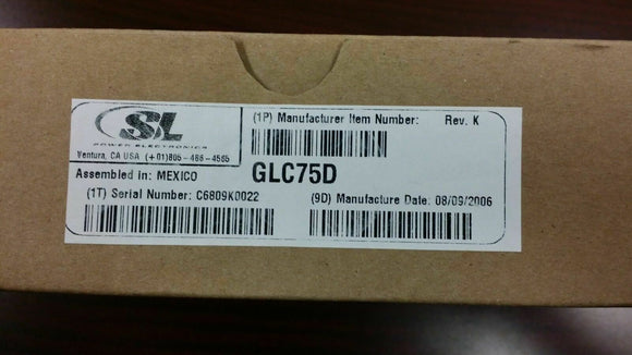 (1 PC) GLC75D SLP/Condor Quad-Output 75W PSU AC/DC CNVRTR 5.1V 24V +/-12 75W