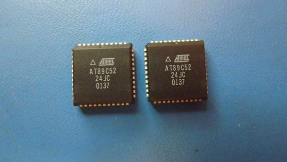 (1 PC) AT89C52-24JC ATMEL IC MCU 8BIT 8KB FLASH 44PLCC