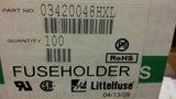 (1 PC) 03420048HXL Fuse Holder, 3AG, 20A, 250V, 1 Circuit Cartridge, Panel Mount
