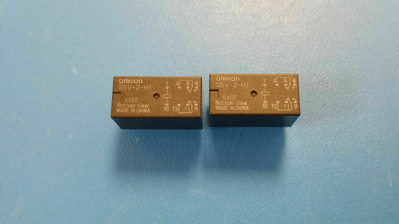 (25 PCS) G5V-2-H1-DC5 OMRON Electromechanical Relay 5VDC 166.7Ohm 1A DPDT ROHS