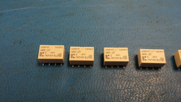 (2 PCS) G6K-2F-DC5 OMRON RELAY TELECOM DPDT 1A 5VDC ROHS
