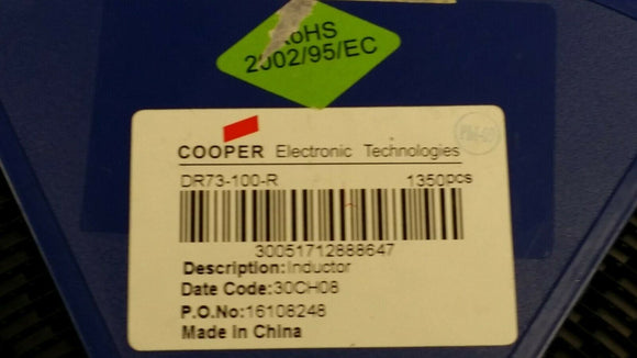 (10 PCS) DR73-100-R EATON Inductor Power Shielded Drum Core 10.3uH/10uH 20% ROHS