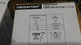 (1 PCS) MEGAMAN LR3218d-250H45D-GU24-3500K-120V 18Watt PAR38 Flood LED