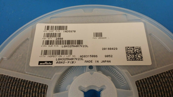 (100pcs) LQH32MN4R7K23L Inductor General Purpose Chip Unshielded Wirewound 4.7u