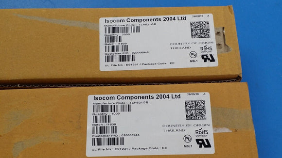 (10PC) TLP521GB Single Channel 55 V 5300 Vrms Phototransistor Optocoupler DIP-4