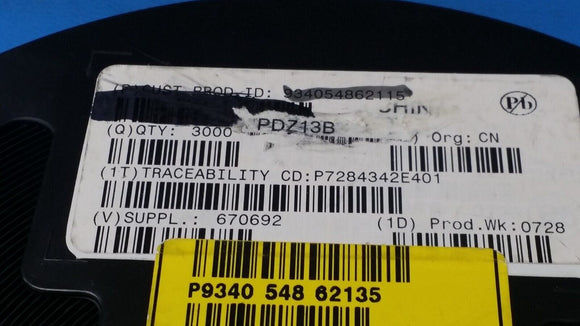 (100 PCS) PDZ13B NXP DIODE ZENER 13V 400MW SOD323 ROHS