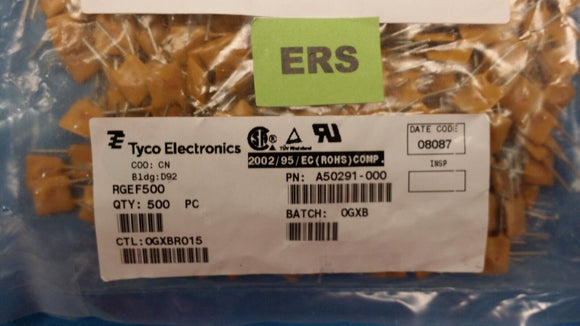 (10 PCS) RGEF500 TYCO PTC RESET FUSE 16V 5A RADIAL ROHS